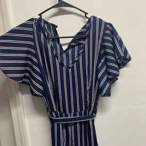 Navy stripped women’s jumpsuit